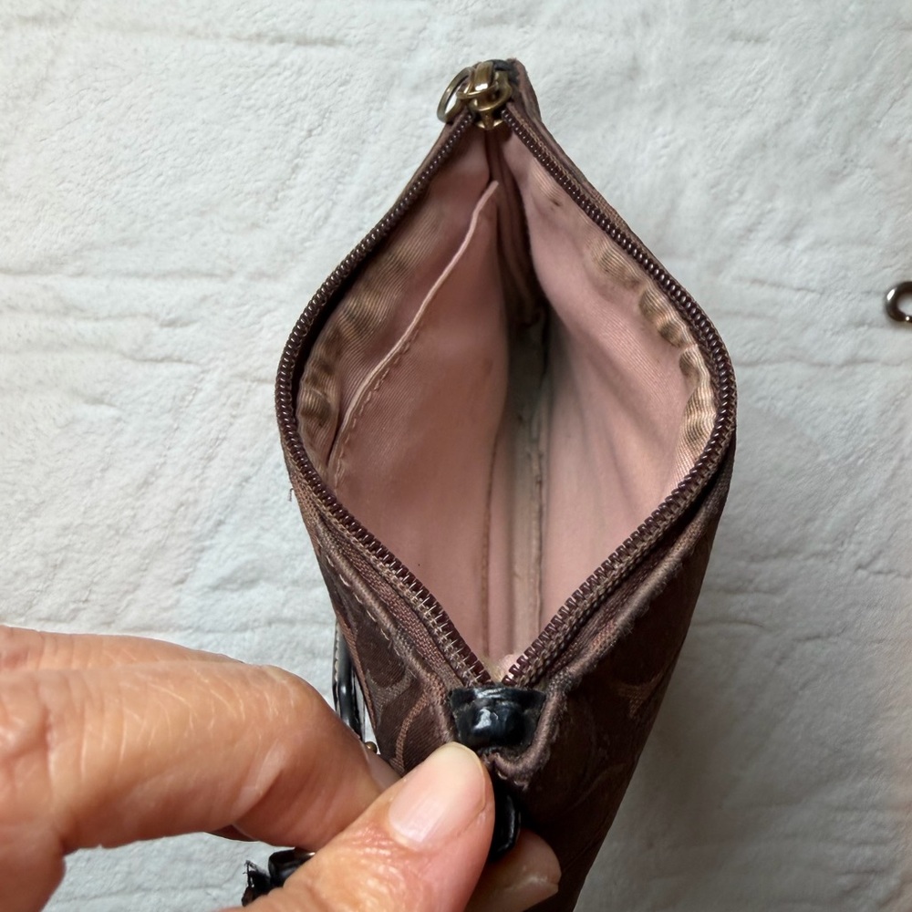 Coach Beige and Brown Signature Wristlet Duo - Picture 3 of 6